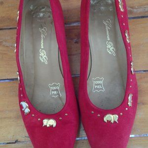 Handmade Antonio García Red Suede Leather